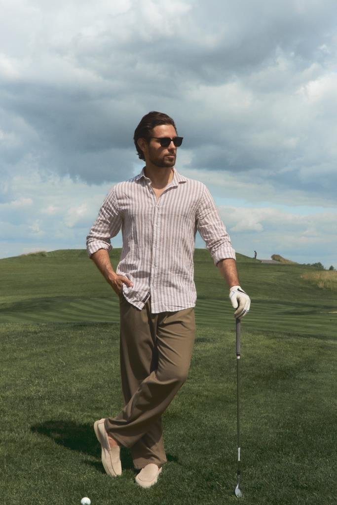 Брюки-багги коричневые свободные