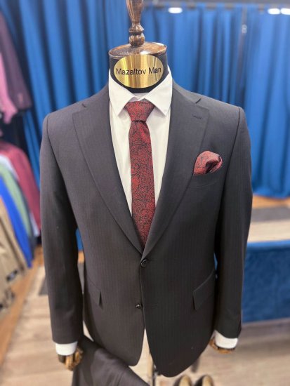 Костюм MAZALTOVMAN 2-ка премиум Черный в полоску