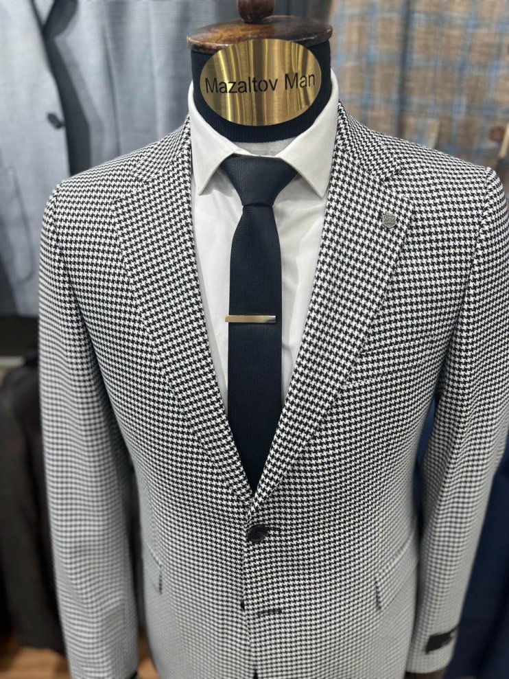 Пиджак MAZALTOVMAN Черно-белый