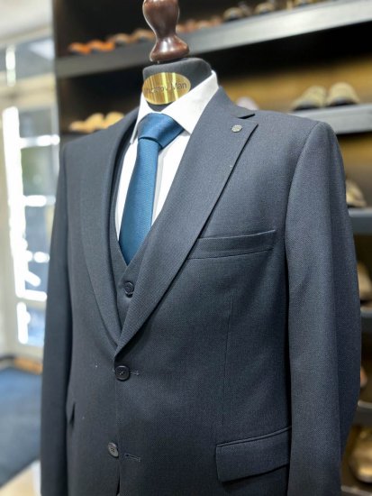 Костюм MAZALTOVMAN 3-ка Синий фактурный премиум линейка