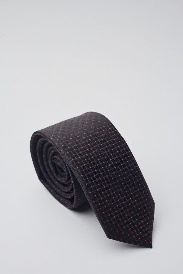 Мужской галстук Черный с красными вкраплениями