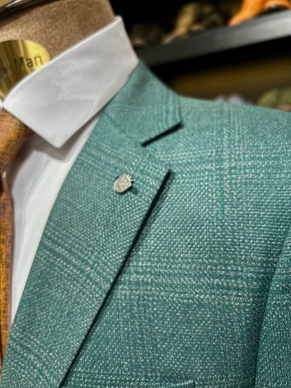 Костюм MAZALTOVMAN 2-ка Зеленый фактурный в клетку