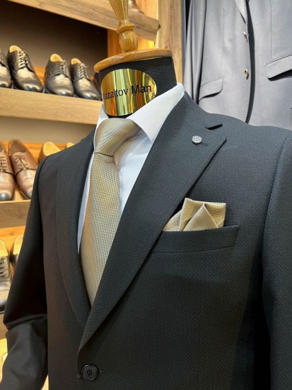 Костюм MAZALTOVMAN 2-ка премиум Черный фактурный