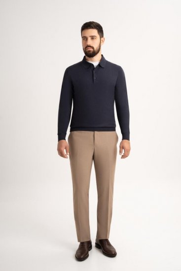 Поло ХЛФ Синее с пуговицами