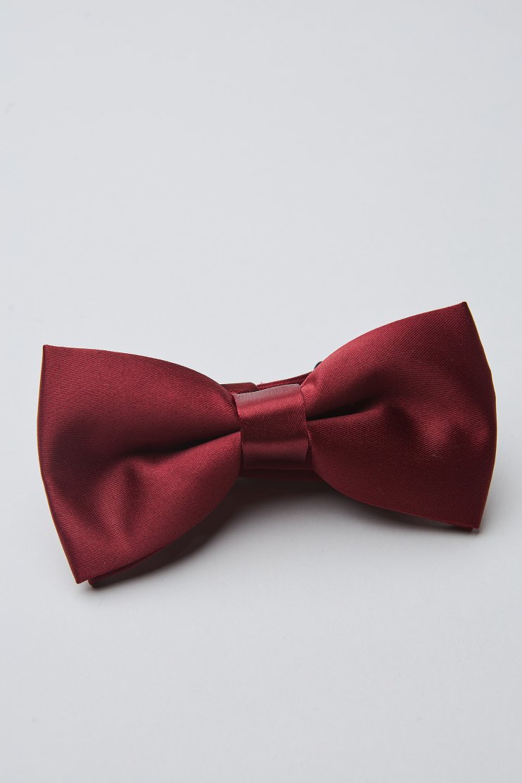 Галстук-бабочка Бордовая гладкая