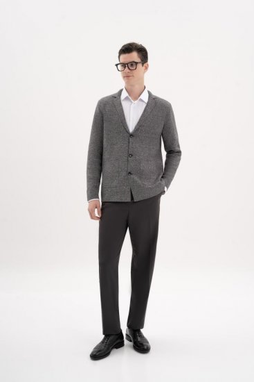 Кардиган AMT Серый фактурный