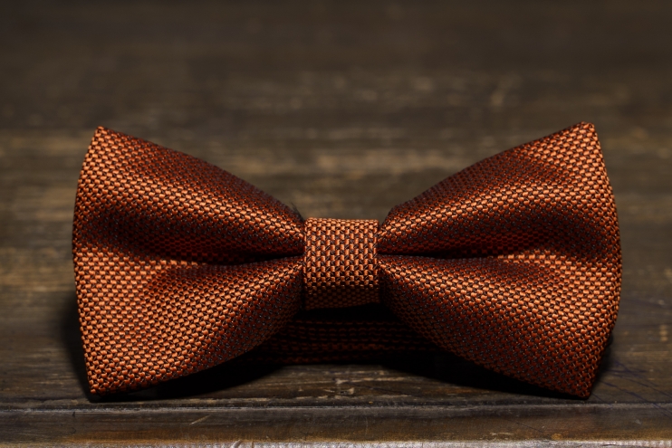 Галстук-бабочка Коричневая фактурная