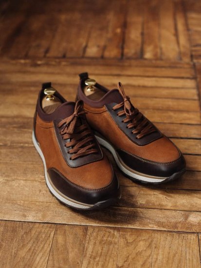 Кроссовки MAZALTOVMAN Коричневые кожаные