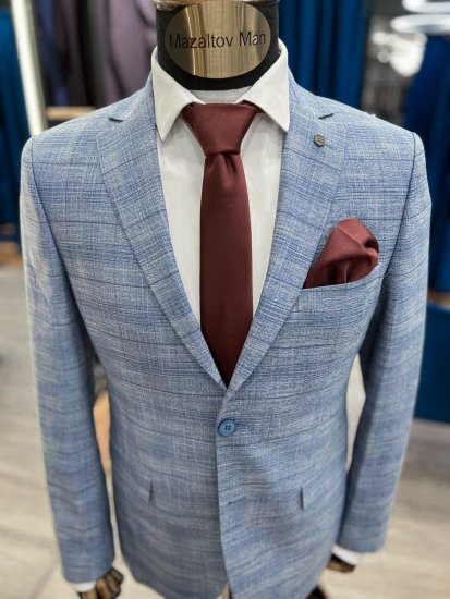 Костюм MAZALTOVMAN 2-ка Голубой в клетку