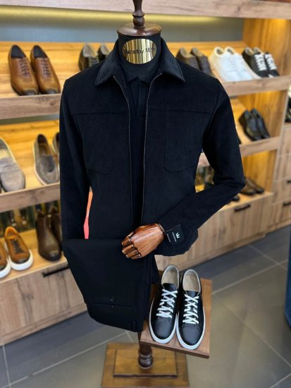 Куртка MAZALTOVMAN премиум Черная вельветовая