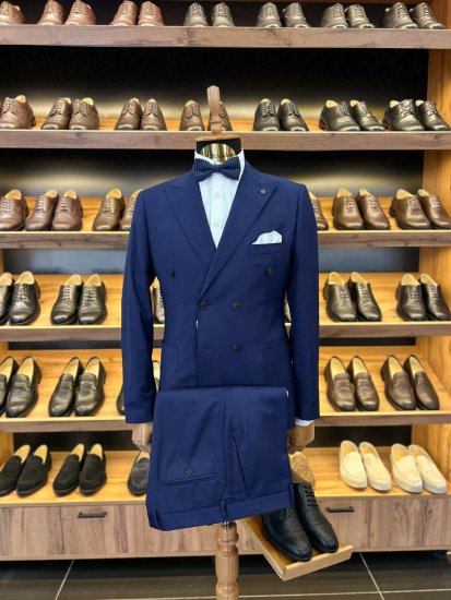 Костюм МИР 2-ка двубортный Синий