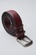 Мужской ремень бордовый кожаный гладкий